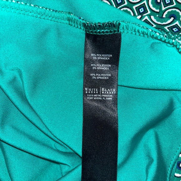 White House Black Market Green High Neck Top Size Small - Picture 4 of 5
